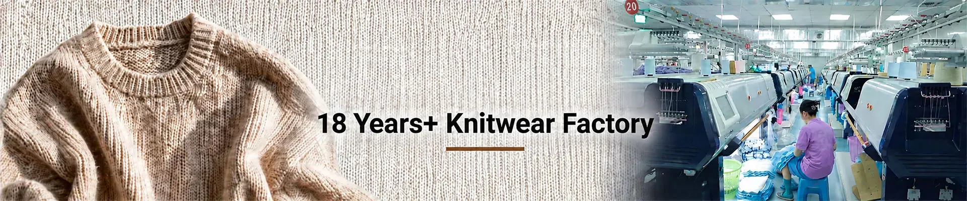 Produktionshalle für Pullover und Strickwaren in Guangzhou