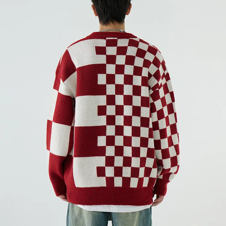 custom-mens-geometric-checkerboard-jacquard-sweater-back