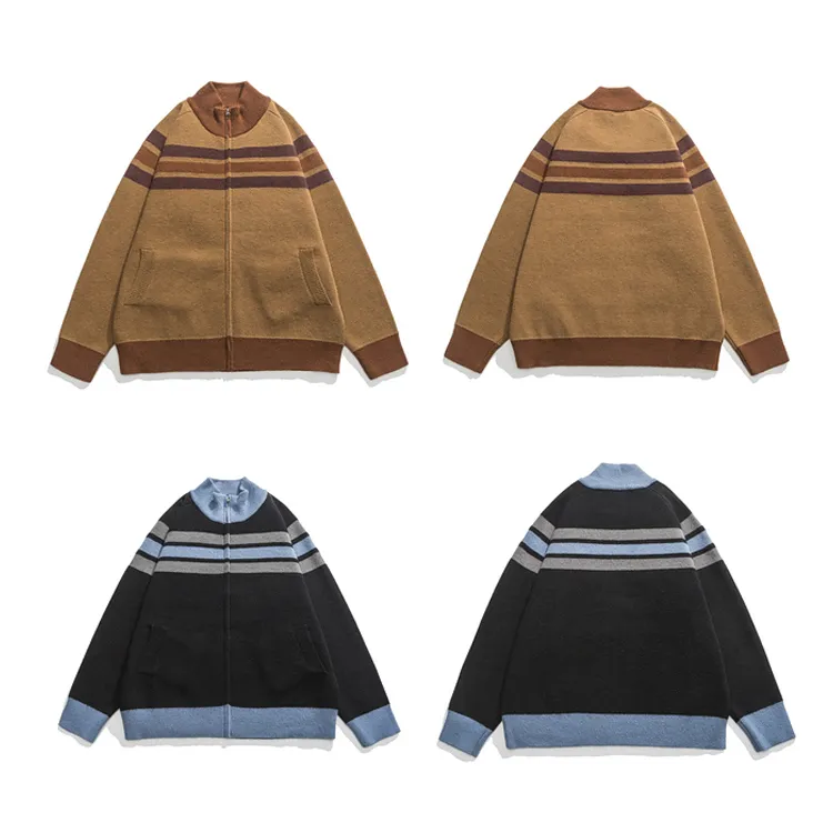 custom-men-s-stripe-full-zip-cardigan-flat-display