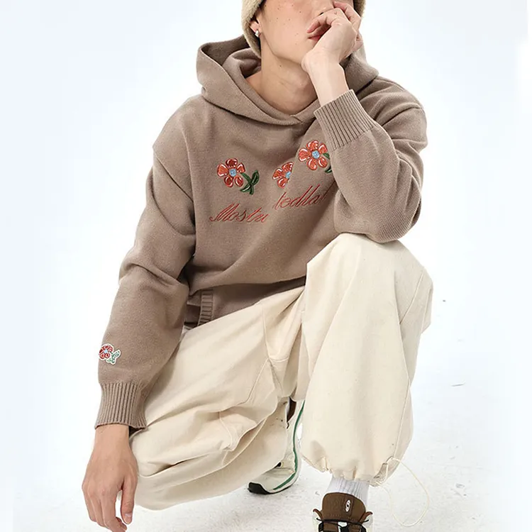custom-men-s-heavyweight-cotton-knitted-hoodie-model-showcase