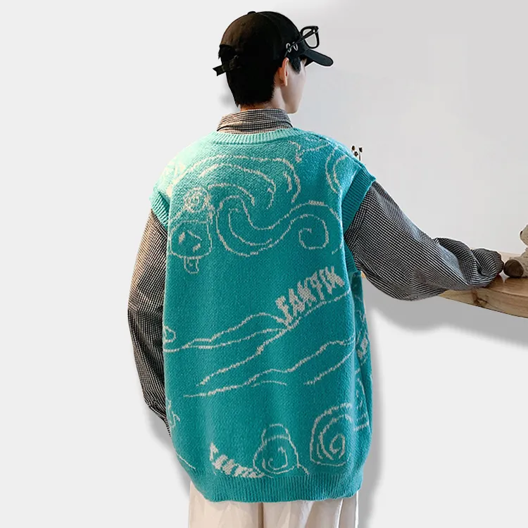 custom-oversized-graphic-knit-vest-streetwear-back