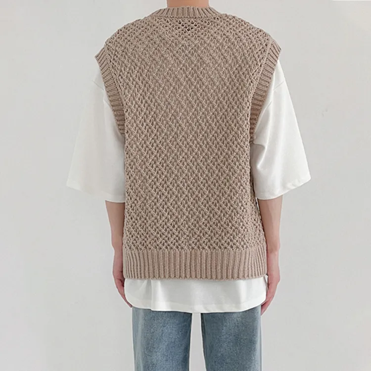 custom-oversized-open-mesh-knit-vest-back