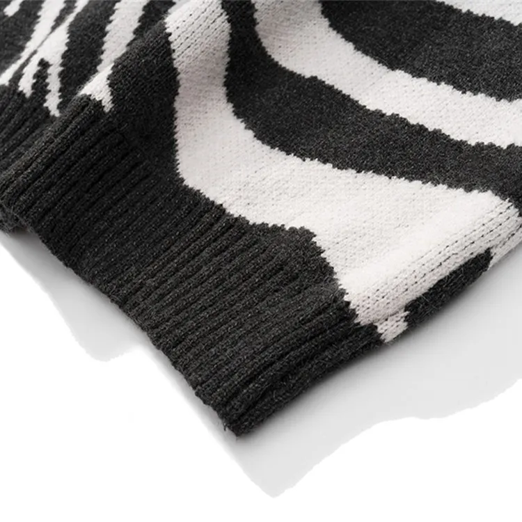 custom-zebra-print-knit-v-neck-vest-hem-details