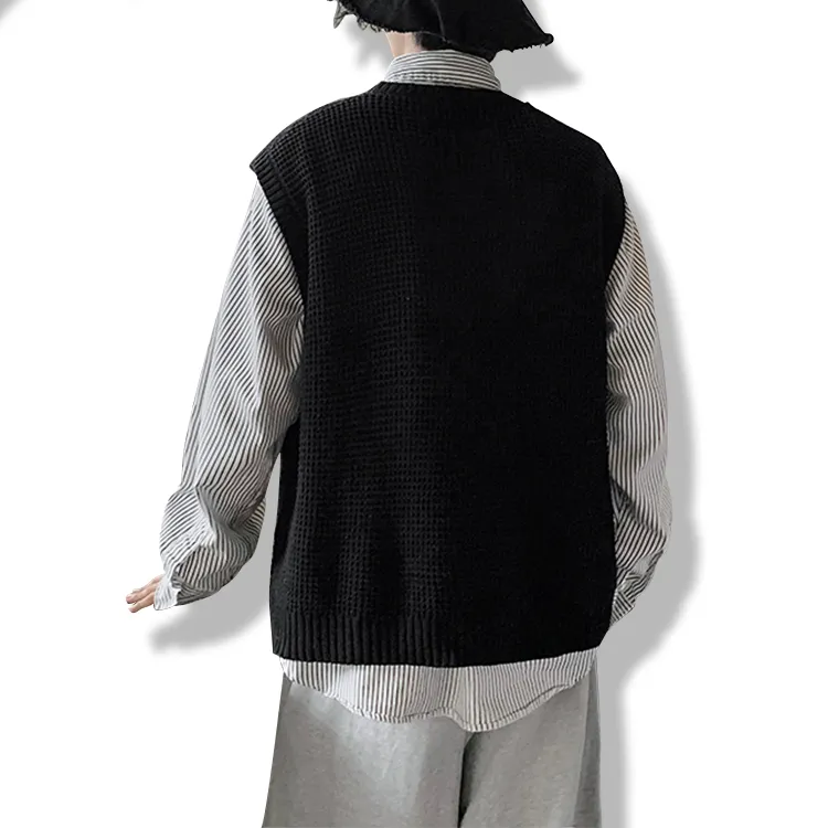 oversized-waffle-knit-vest-minimalist-sweater-back