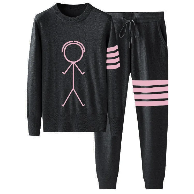 custom-knit-tracksuit-set-striped-preppy-style-dark-grey-with-pink