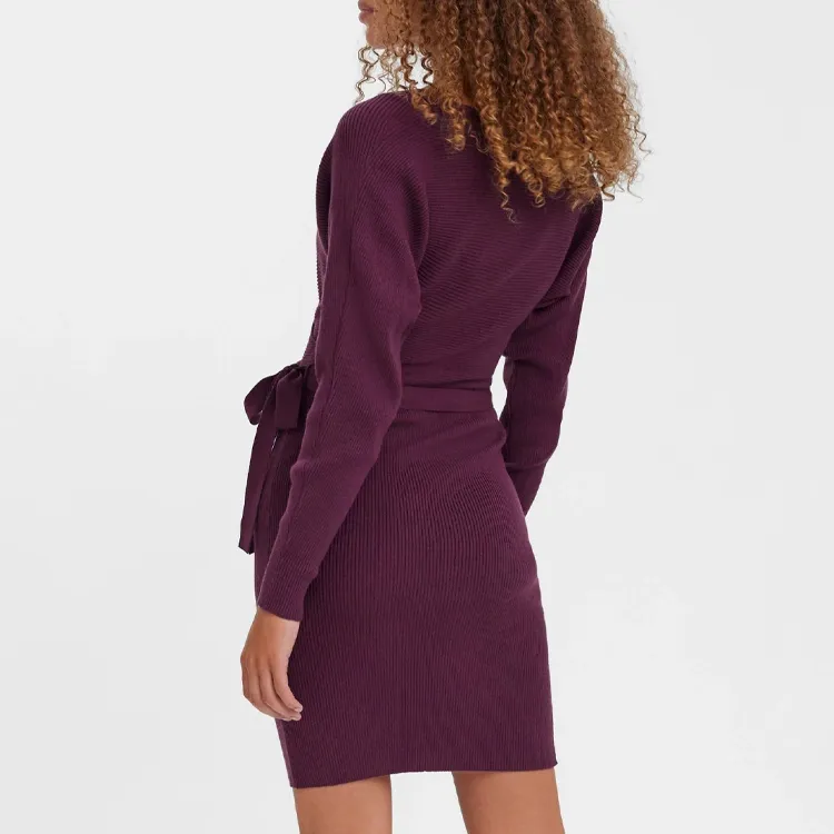 custom-wrap-front-ribbed-knit-sweater-dress-back