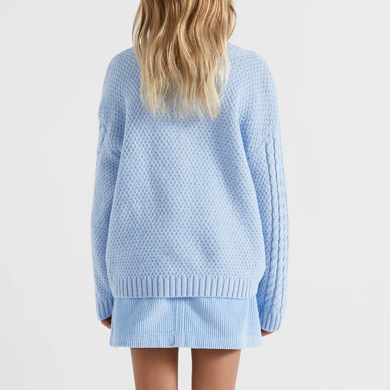 custom-kids-classic-cable-knit-sweater-blue-back