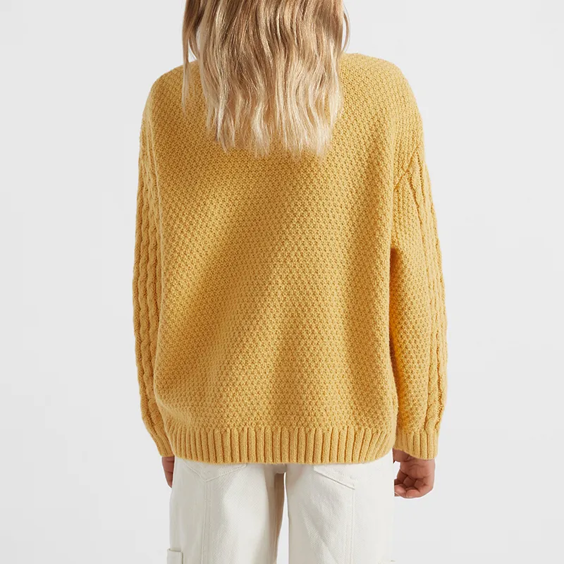 custom-kids-classic-cable-knit-sweater-yellow-back