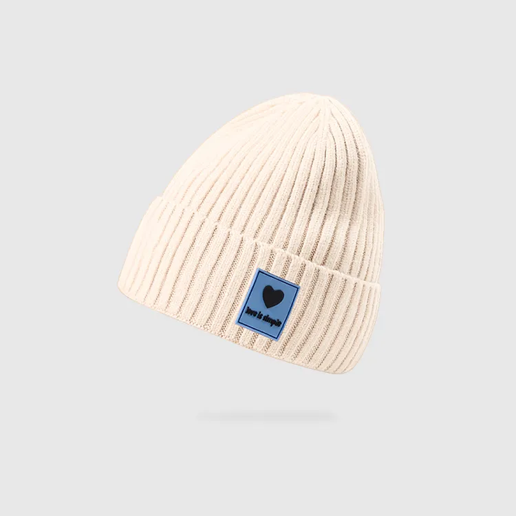 custom-unisex-rib-knit-cuffed-beanie-logo-patch-white