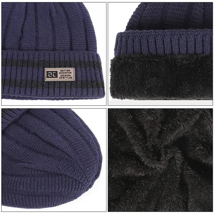 custom-unisex-striped-cuffed-beanie-knitting-details