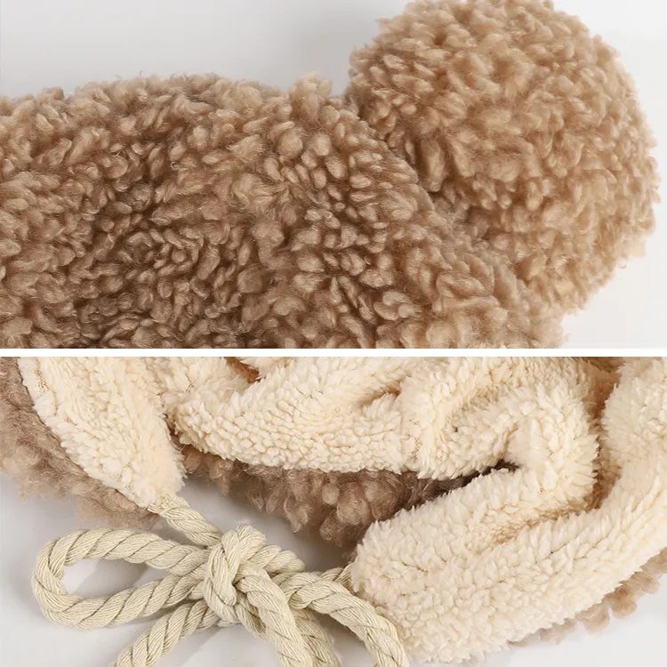 custom-cute-pom-pom-sherpa-fleece-bonnet-knitting-details