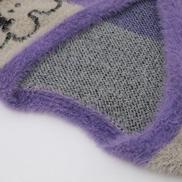 custom-fuzzy-gingerbread-christmas-cardigan-collar-details