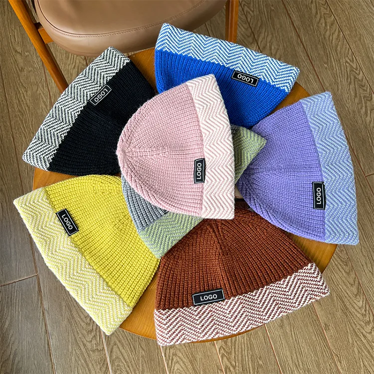 custom-herringbone-knit-bucket-hat-flat-display