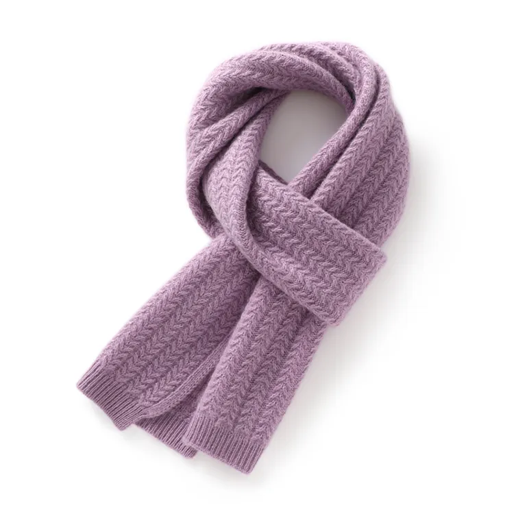 custom-ribbed-knit-winter-scarf-purple