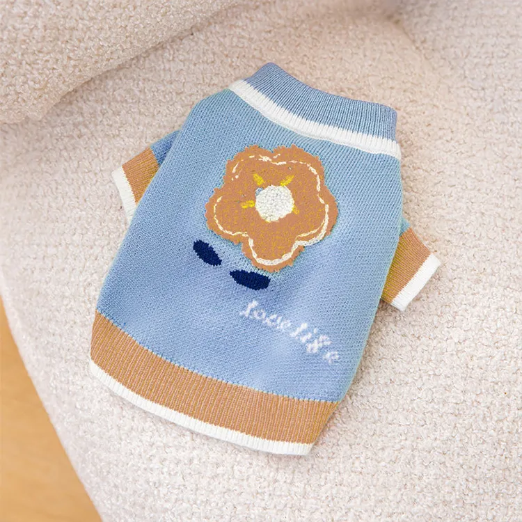 custom-floral-applique-pet-sweater-dark-blue