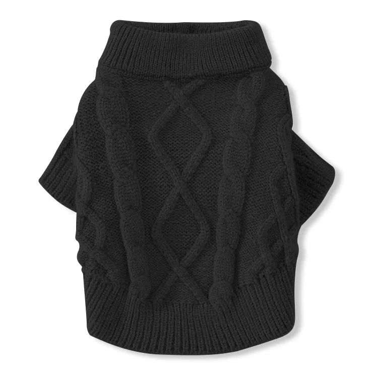 custom-cable-knit-pet-sweater-black
