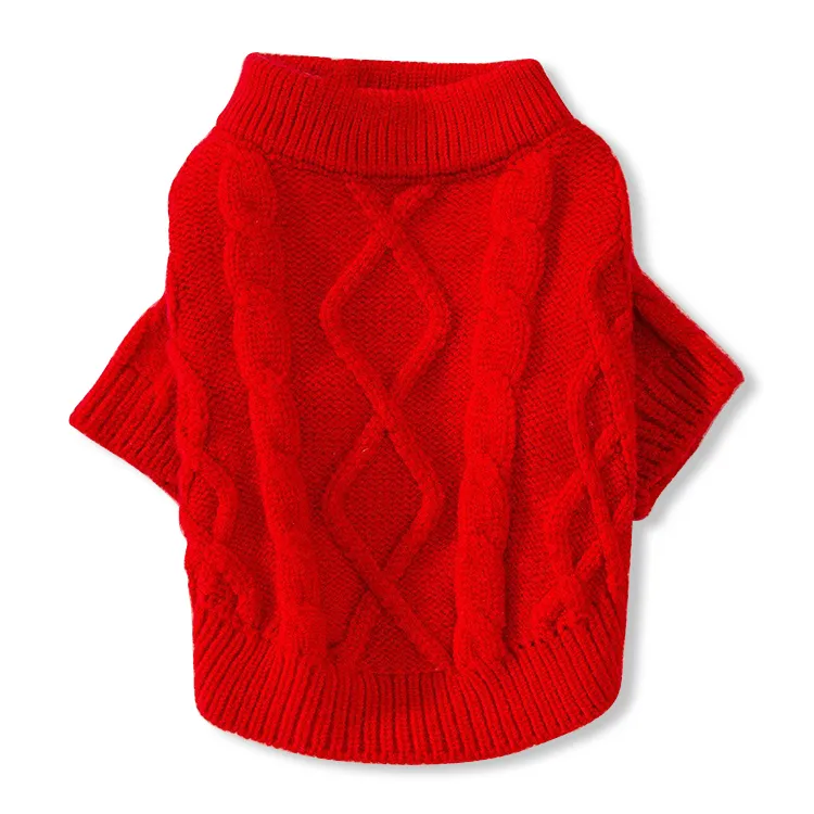 custom-cable-knit-pet-sweater-red