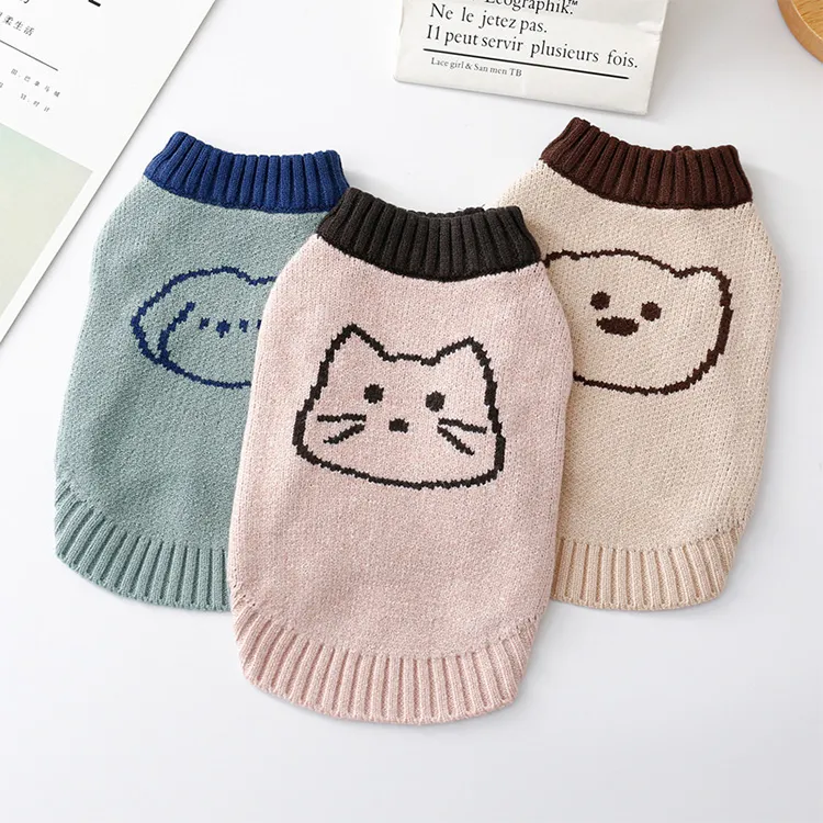 custom-cute-animal-face-pet-sweater-flat-display