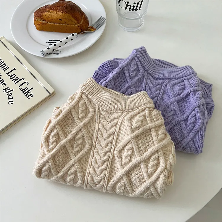 custom-elegant-ruffled-cable-knit-pet-sweater-flat-display