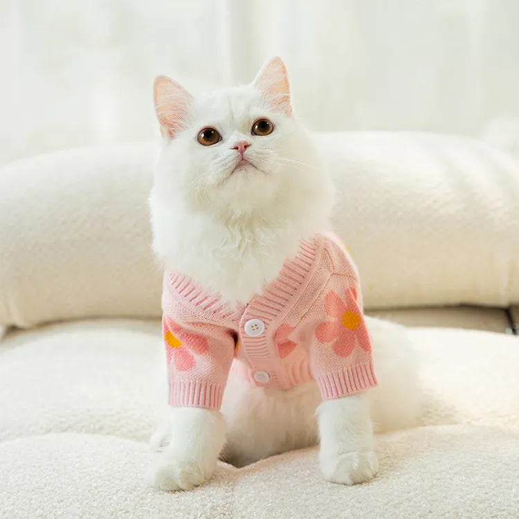 custom-floral-daisy-pet-sweater-model-shot