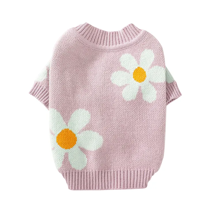 custom-floral-daisy-pet-sweater-pink