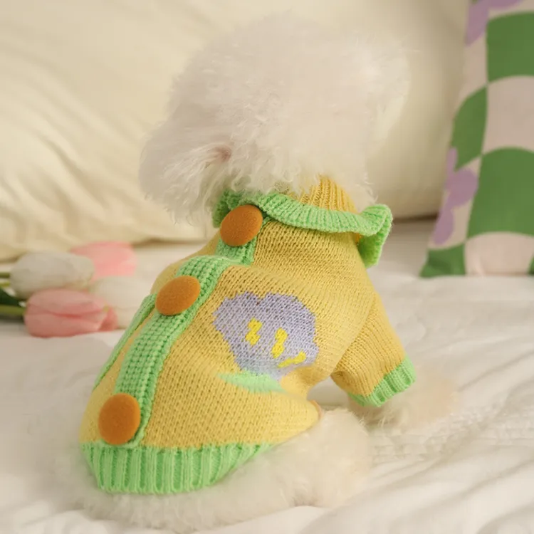 custom-ruffled-collar-pet-cardigan-back