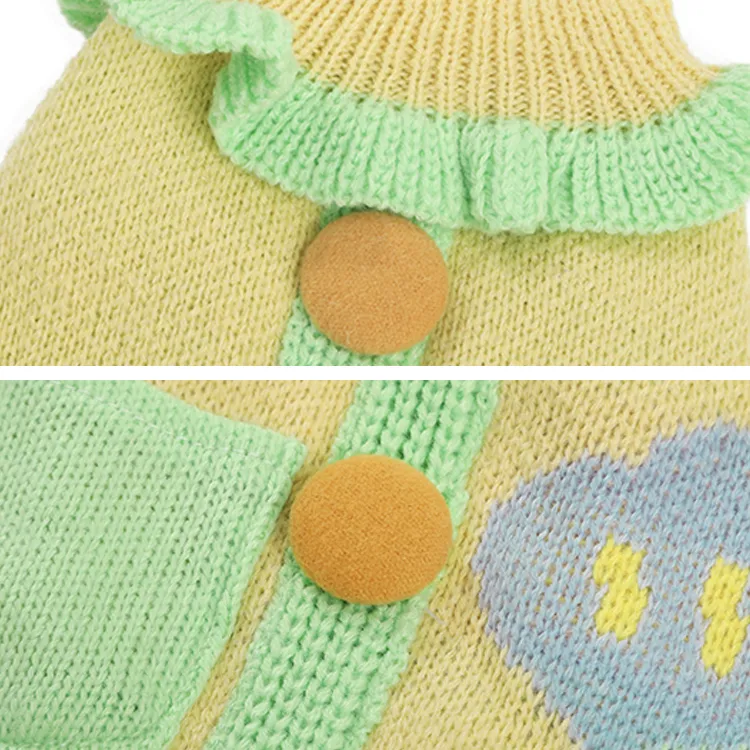 custom-ruffled-collar-pet-cardigan-knitting-details