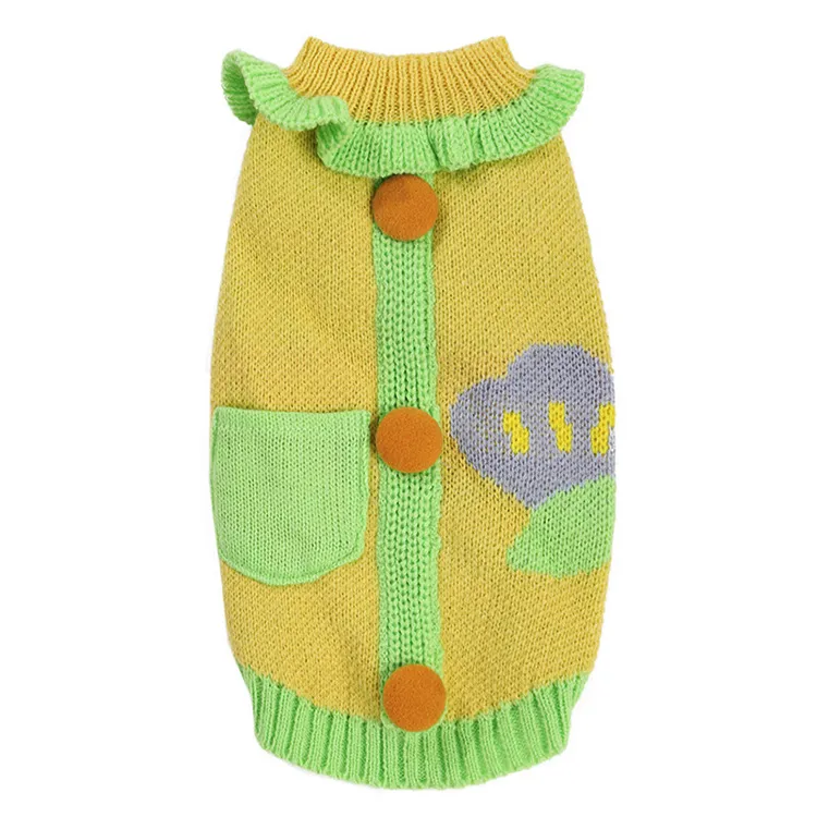 custom-ruffled-collar-pet-cardigan-yellow