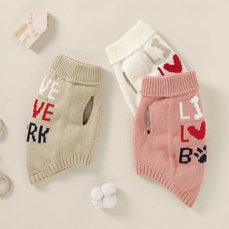 custom-slogan-jacquard-knit-pet-sweater-flat-display