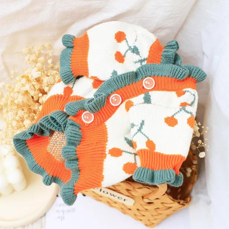 custom-cherry-print-pet-cardigan-knitting-details