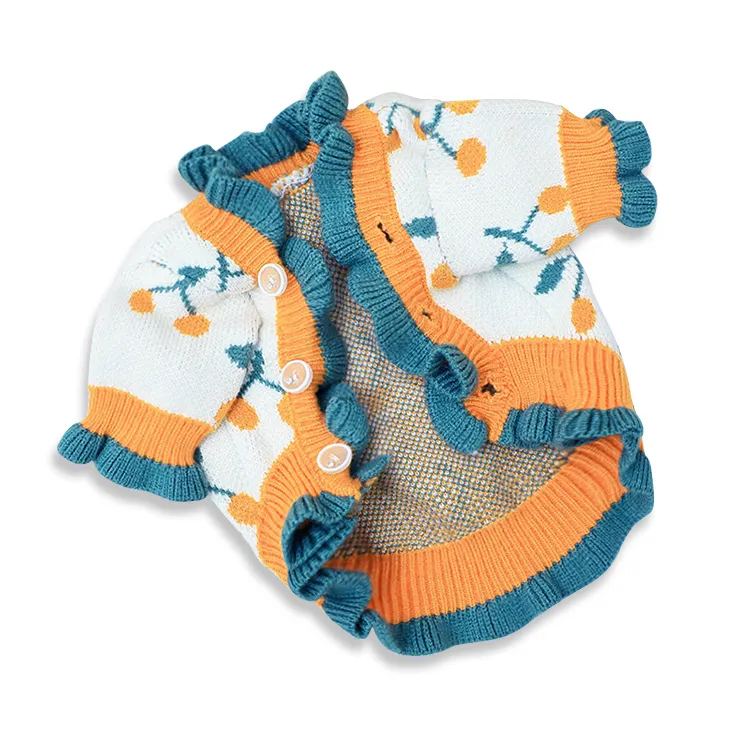 custom-cherry-print-pet-cardigan-orange
