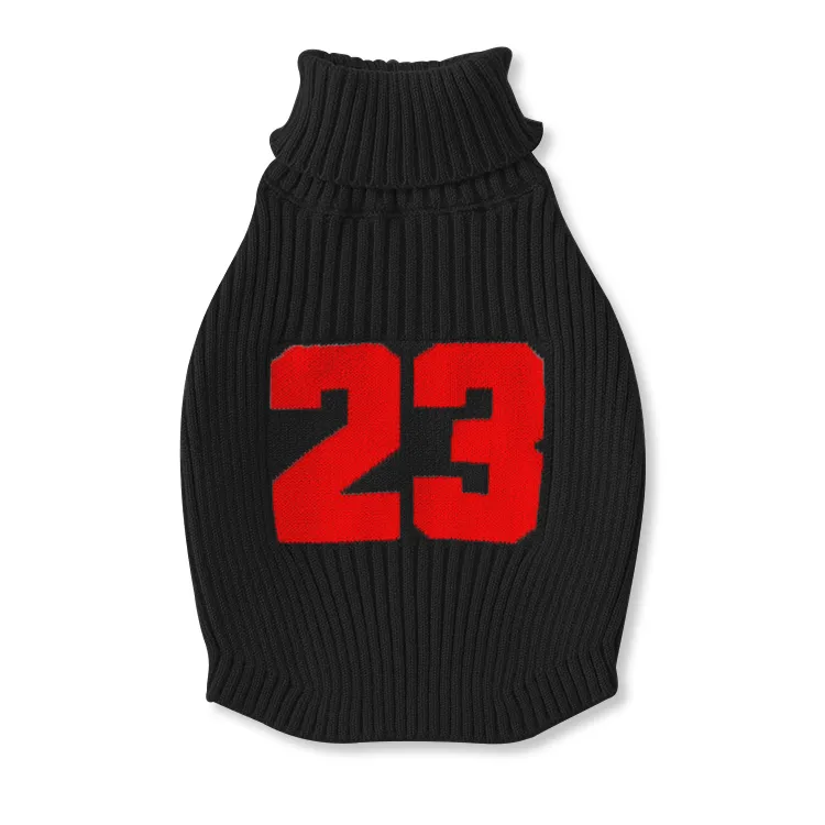custom-varsity-number-23-pet-sweater-black