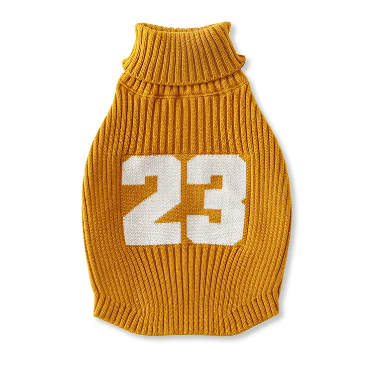 custom-varsity-number-23-pet-sweater-yellow