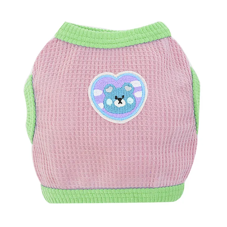 custom-waffle-knit-bear-pet-vest-pink