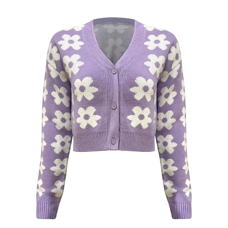 light-purple-cropped-floral-cardigan-from-sweater-manufacturer