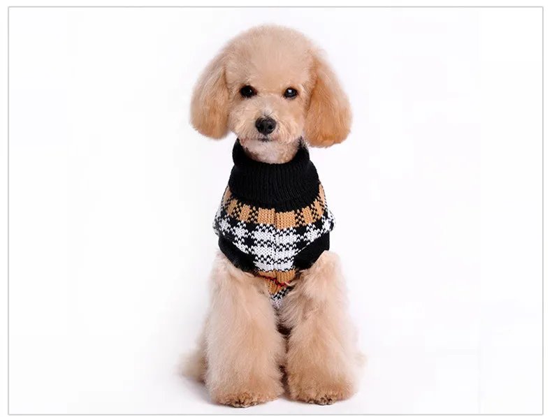 black-and-white-plaid-turtleneck-dog-sweater-from-sweater-manufacturer