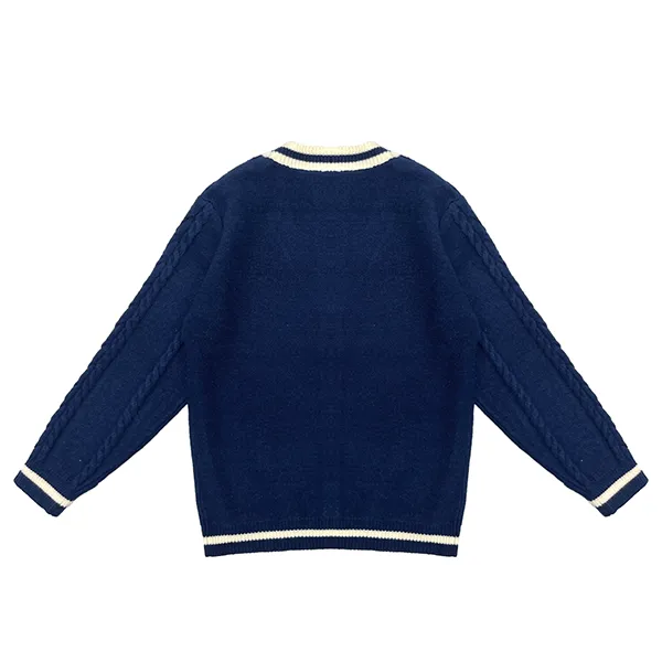 custom-childrens-cable-knit-cardigan-jacket-back