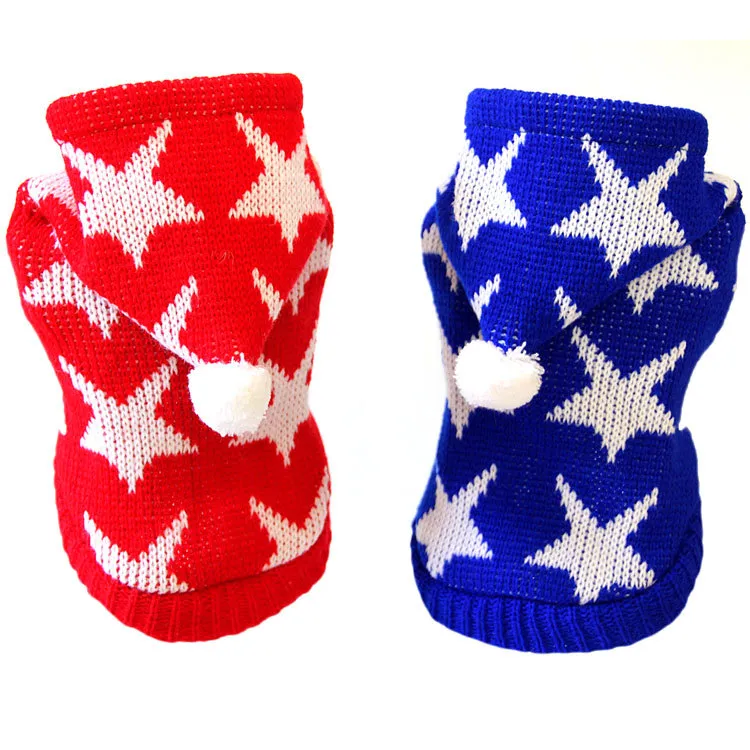 red-and-blue-star-pattern-hooded-dog-sweaters-from-sweater-manufacturer