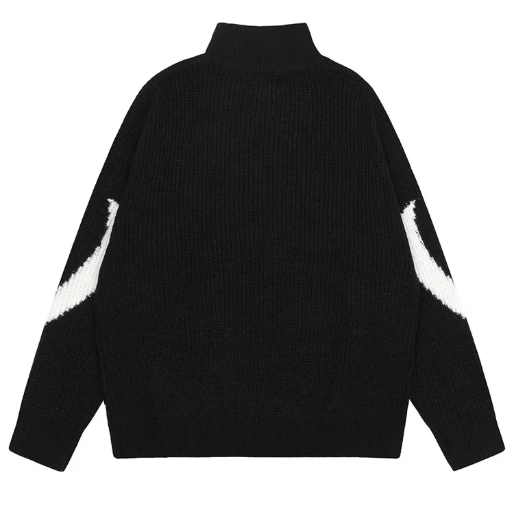 custom-oversized-jacquard-zip-up-mock-neck-sweater-back
