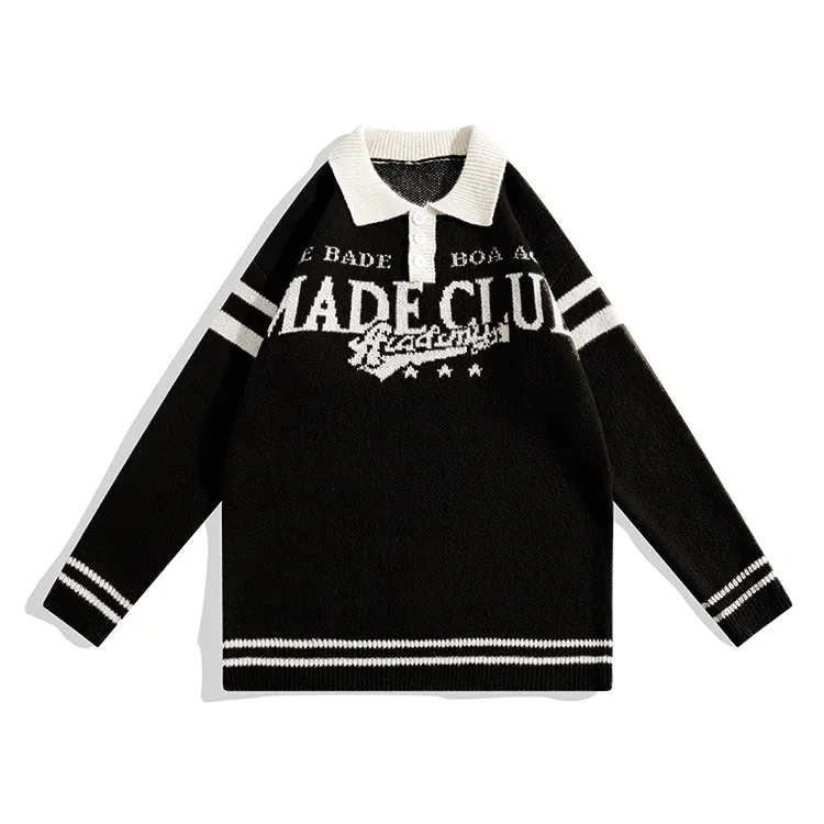 custom-collegiate-graphic-polo-knit-sweater-black