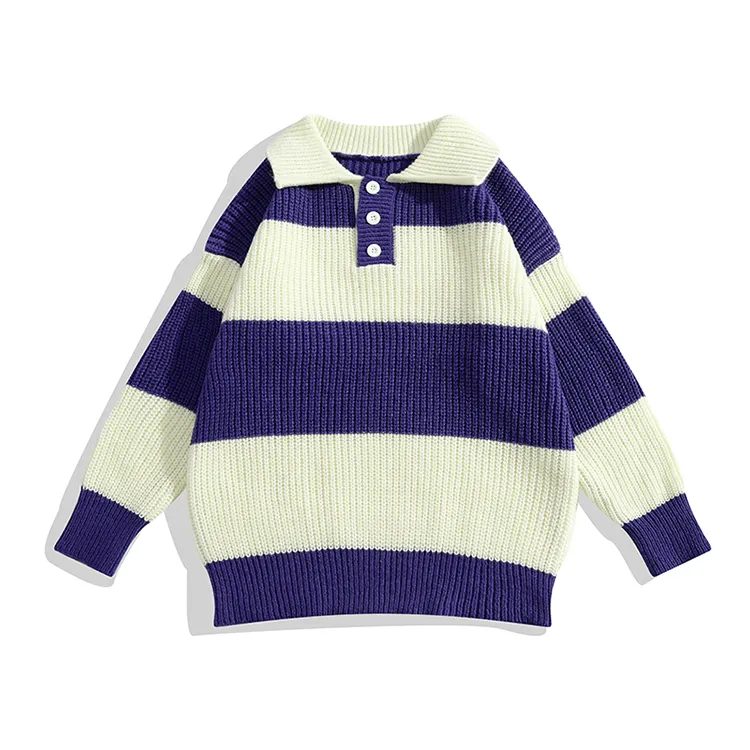 custom-striped-polo-knit-sweater-purple