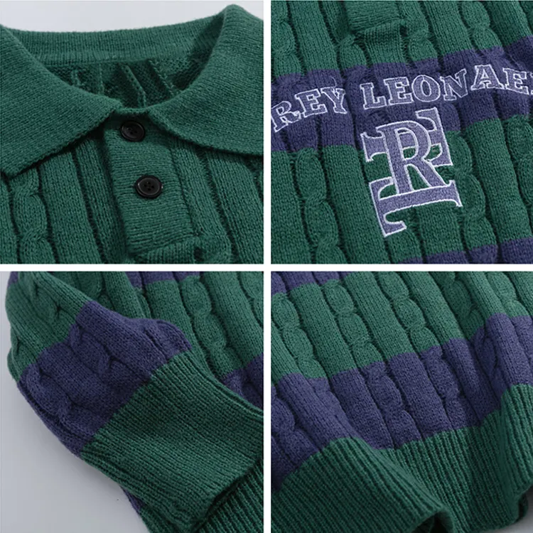 custom-varsity-cable-knit-polo-pullover-knitting-details