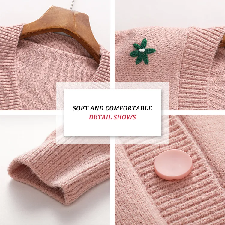 custom-floral-embroidered-v-neck-cardigan-sweater-knitting-details