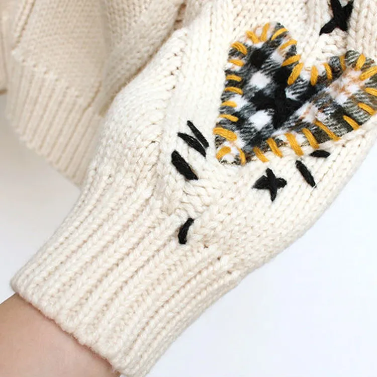 custom-oversized-cable-knit-embroidered-cardigan-sleeve-details