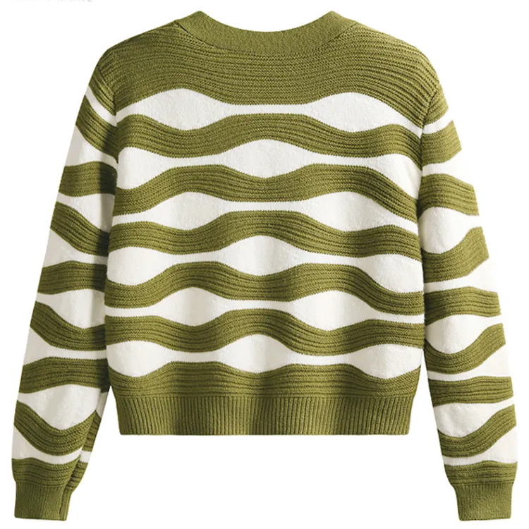 custom-wavy-jacquard-knit-cardigan-v-neck-sweater-back