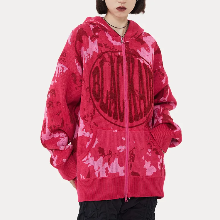 custom-camo-graphic-zip-up-knit-jacket-pink-model-showcase
