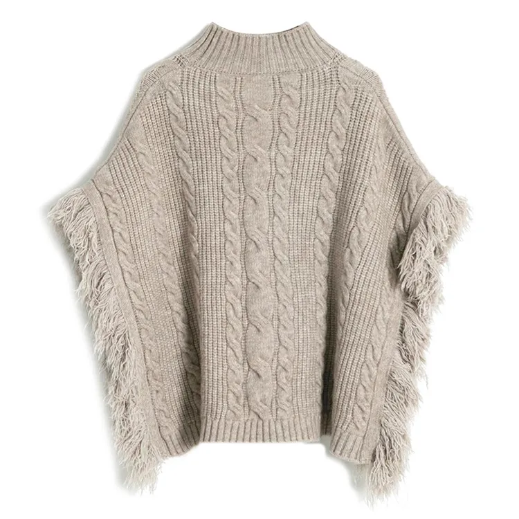 custom-mock-neck-cable-knit-fringe-poncho-back
