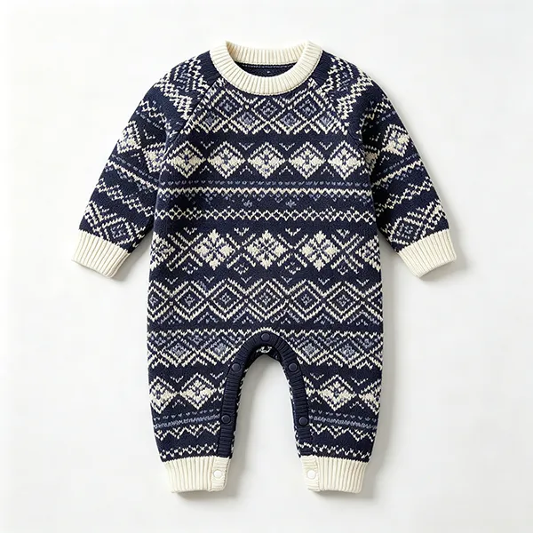 fair-isle-jacquard-baby-romper-raglan-sleeve-front