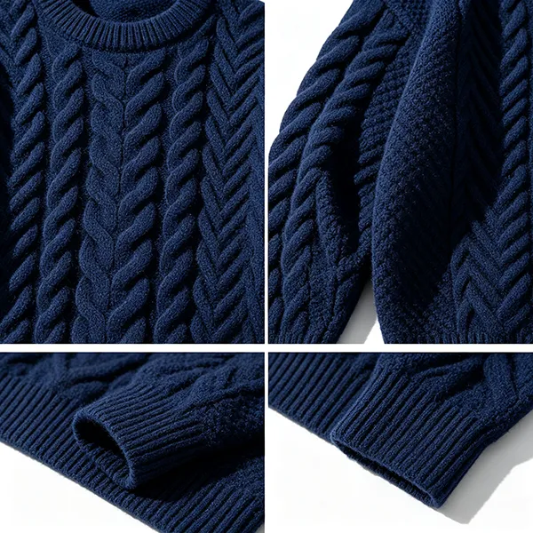military style cable knit commando sweater heritage design knitting details