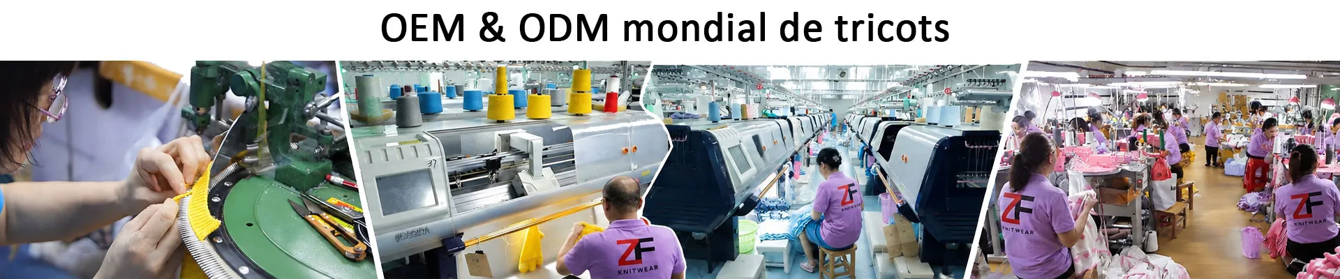 Atelier de production de pulls et de vêtements en maille à Guangzhou